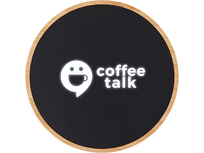 Беспроводное зарядное устройство с подсветкой лого Reedia S3, 15 Вт (Черный/натуральный)