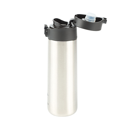 Термокружка Stinger, 0,35 л, сталь/пластик, серебристый, 6,6 x 6,4 x 20,3 см