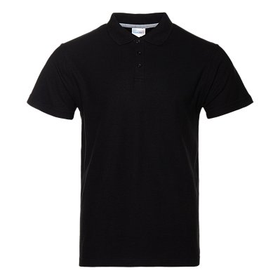 Рубашка поло мужская STAN хлопок/полиэстер 185, 104 (Чёрный)
