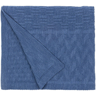 Плед Snippet, синий меланж (джинс)