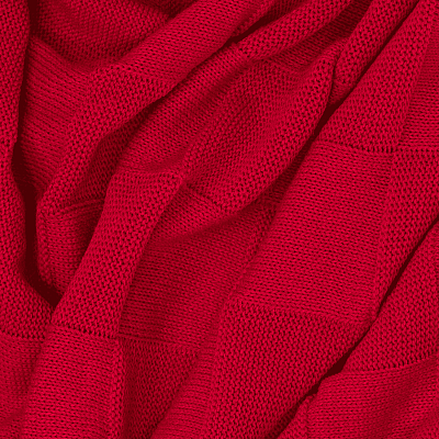 Плед Селла (Cella) вязаный, красный (без подарочной коробки)