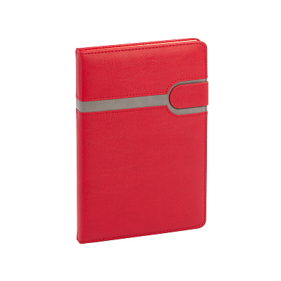 Ежедневник недатированный "Бари", формат А5  (Красный с серым)