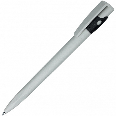 Ручка шариковая из экопластика KIKI ECOLINE, рециклированный пластик (Серый, черный)