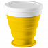 Складной стакан с крышкой Astrada, желтый - Фото 1