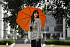 Зонт складной Monsoon, оранжевый - Фото 5