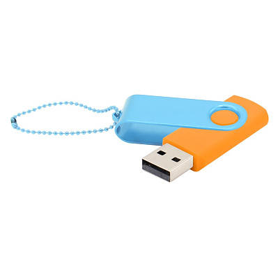 Флешка Designer To Go 2.0 USB 16Gb  (Оранжевый/Голубой)