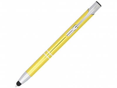 Ручка-стилус металлическая шариковая Moneta с анодированным покрытием (Желтый/серебристый)
