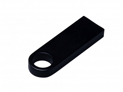USB 2.0-флешка на 4 Гб с мини чипом и круглым отверстием (Черный)