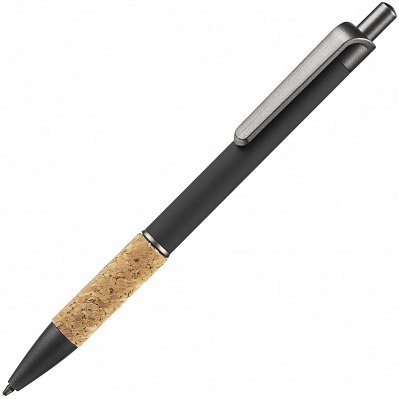Ручка шариковая Cork, черная (Черный)