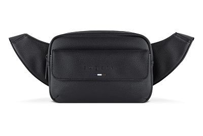 Сумка на пояс мужская BUGATTI Rico, черный, полиуретан, 22 x 7 x 15 см