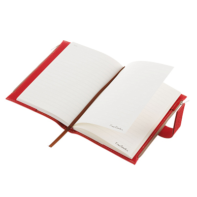 Записная книжка Pierre Cardin в обложке, красная, 21,5 х 15,5, 3,5 см