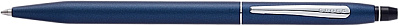 Шариковая ручка Cross Click в блистере, с доп. гелевым стержнем черного цвета. Цвет - матовый синий (Синий)