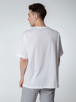 Футболка оверсайз мужская Boxy Men, бежевая (льняная)