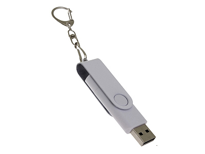 USB 2.0- флешка на 8 Гб с поворотным механизмом и дополнительным разъемом Type-C