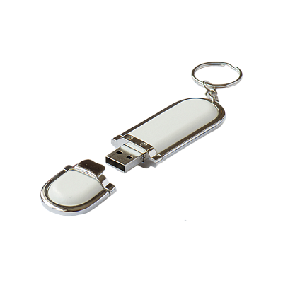 Кожа 03 , 32Гб, переходник мини-универсальный (Белый)