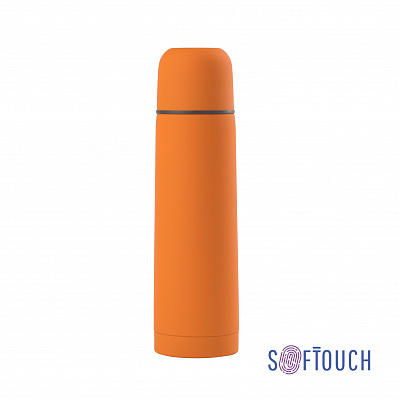 Термос "Крит" 500 мл, покрытие soft touch  (Оранжевый)