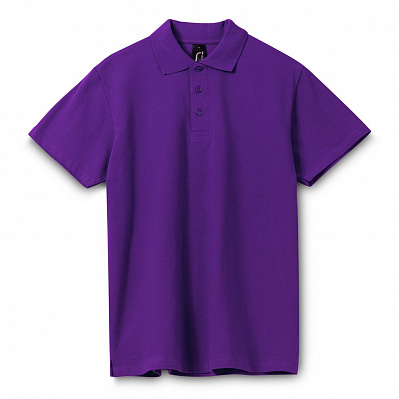 Рубашка поло мужская Spring 210, темно-фиолетовая (Фиолетовый)