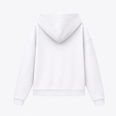 Худи релакс унисекс Баланс, с начесом, белый