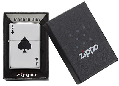 Зажигалка ZIPPO Сlassic с покрытием High Polish Chrome, латунь/сталь, серебристая, 38x13x57 мм