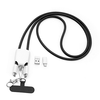 Кабель - ланьярд МультиЛинк 66 Вт, черный (Чёрный)