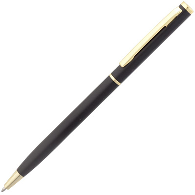 Ручка шариковая Hotel Gold, ver.2, матовая черная (Черный)