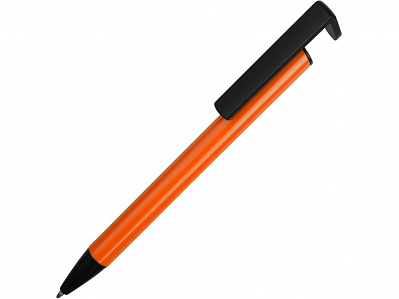 Ручка-подставка шариковая Кипер Металл (Оранжевый/черный)