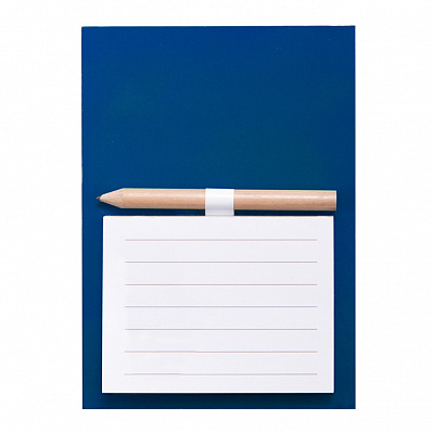 Блокнот с магнитом YAKARI, 40 листов, карандаш в комплекте , картон (Синий)