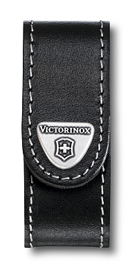 Чехол на ремень VICTORINOX для ножей NailClip 65 мм, на липучке, кожаный, чёрный (Черный)