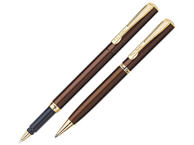 Набор Pen and Pen: ручка шариковая, ручка-роллер (Бронзовый/золотистый/черный)