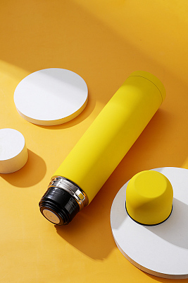 Термос софт-тач Yanemal 1 л. (желтый (уценка))