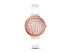 Корпус- розовое золото, циферблат- розовое золото, крепление- белый