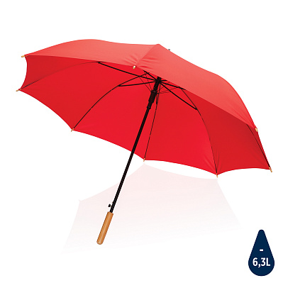 Плотный зонт Impact из RPET AWARE™ с автоматическим открыванием, d120 см (Красный;)