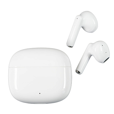 Наушники ECHO беспроводные без амбушюр, пластиковый корпус, белые