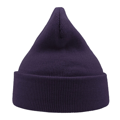 Шапка вязаная  двойная Wind-S, пурпурный, 100% переработанный полиэстер