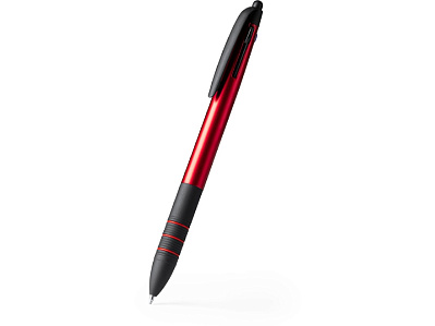 Ручка пластиковая шариковая SANDUR с чернилами 3-х цветов (Красный)