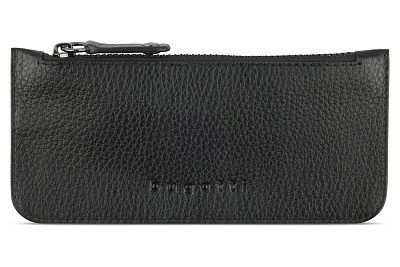 Кошелёк женский BUGATTI Elsa с ключницей, с RFID, чёрный, воловья кожа/полиэстер, 18,7х3х10,7 см