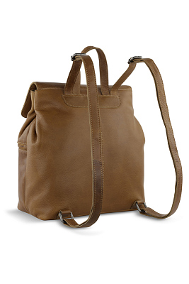 Рюкзак женский KLONDIKE GOLD «Miki», натуральная кожа в коньячном цвете, 39 х 32 х 14,5 см