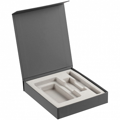 Коробка Latern для аккумулятора 5000 мАч, флешки и ручки, серая (Серый)