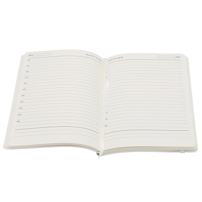 Ежедневник A5 недатированный Dante в мягком переплёте софт-тач, белый