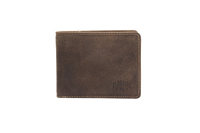 Бумажник KLONDIKE «Peter», натуральная кожа в темно-коричневом цвете, 12 х 9,5 см (Коричневый)