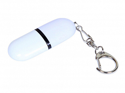 USB 2.0- флешка промо на 8 Гб каплевидной формы (Белый)
