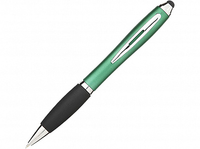 Ручка-стилус шариковая Nash (Зеленый/черный/серебристый)