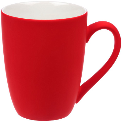 Кружка Good Morning с покрытием софт-тач, ярко-красная (Красный)