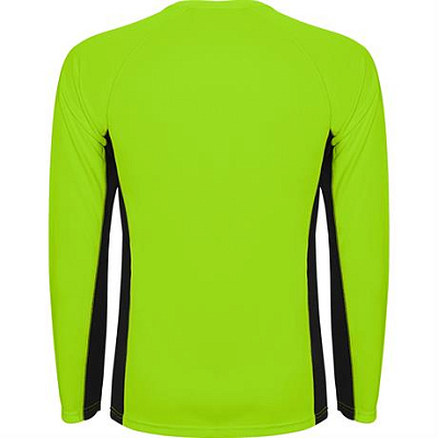 Спортивная футболка SHANGHAI L/S мужская, ФЛУОРЕСЦЕНТНЫЙ ЗЕЛЕНЫЙ/ЧЕРНЫЙ 2XL