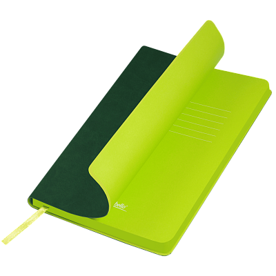 Ежедневник Латте (Latte NEW) недатированный, зеленый/лимонный