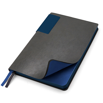 Ежедневник A5 недатированный Molfetta в мягком переплёте  (Серо-синий)