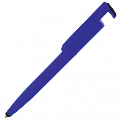 Ручка шариковая N3 со стилусом и подставкой для смартфона (Синий)