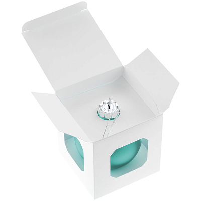 Елочный шар Finery Matt, 8 см, матовый бирюзовый