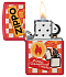 Зажигалка ZIPPO Retro Design с покрытием Red Matte, латунь/сталь, красная, матовая, 38x13x57 мм - Фото 3