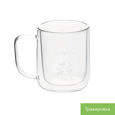 Кружка стеклянная с двойными стенками Виора (Viora)